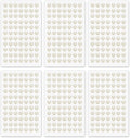 462PCS Pearl Stickers Pearls for Crafting - Self Adhesive Pearls for Hair Face Makeup Eye Nail Crafts, Stick On Gems (6 Sheets, 10mm Round)