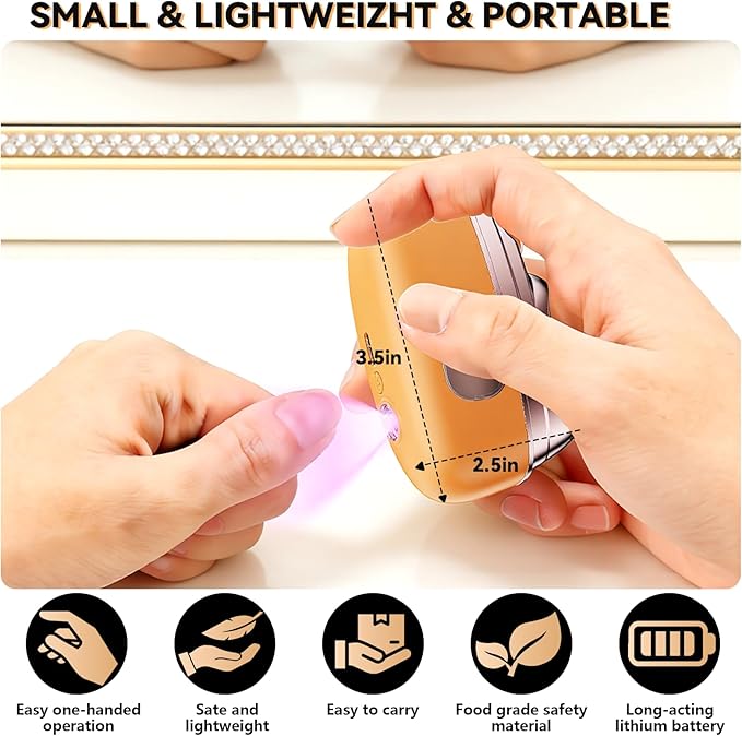 4-in-1 Electric Nail Clipper with LED Light – Quiet Rechargeable Nail Grooming Kit, Grinder & Polisher, 2 Speed, Nail Debris Collector, Portable Gift Set