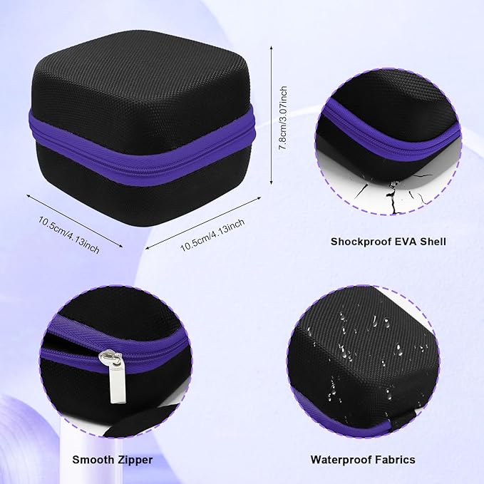 81 Holes Nail Drill Bit Holder, (ONLY CASE) Nail Bits Display Organizer Container, Nail Bits Container Box Case with High Density Foam, Efile Nail Bits Professional Manicure Tools, (Purple)