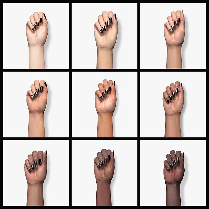 Double Rhythm 15ML Gel Nail Polish Pure Sheer Same Color Same Bottle Soak Off Gel Polish Art Manicure Salon DIY at Home for Women (Black-A1015)