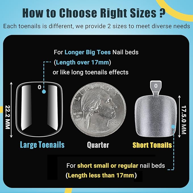 Clear Press on Toenails Short with Nail Glue Kit, SINOKAME Full Cover No File Matte Gel Toe Nail Tips for Regular &Small Toenail Beds Short Lengths, 300 Pcs 15 Inclusive Sizes for up to 10 Pedicures
