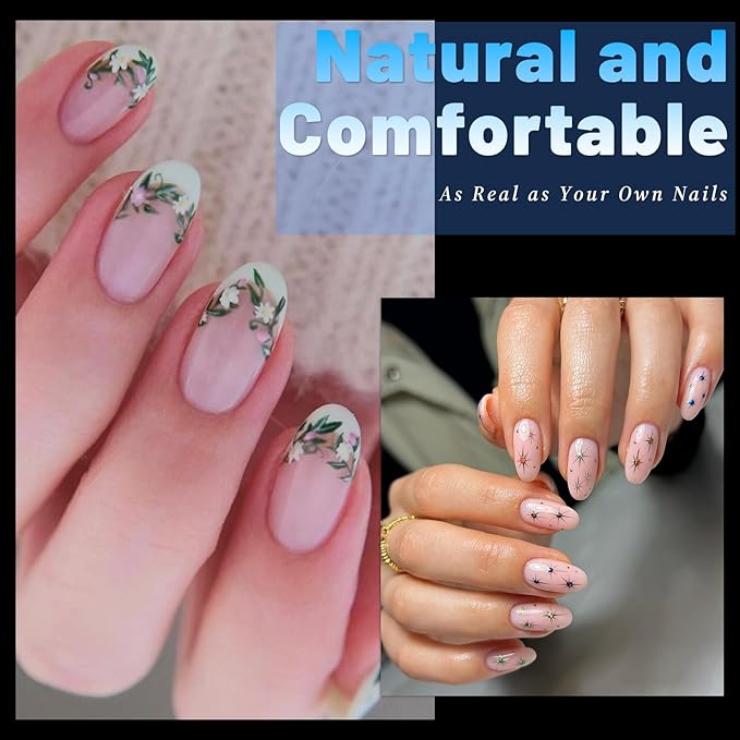 240pc Oval Gel Nail Tips Short Fake Nails for Press on Nails Clear Acrylic Nails Tips, 12 Sizes Full Cover Nail tips Round Soft Gel Nail Tips False Nails Extension Artificial Fingernail