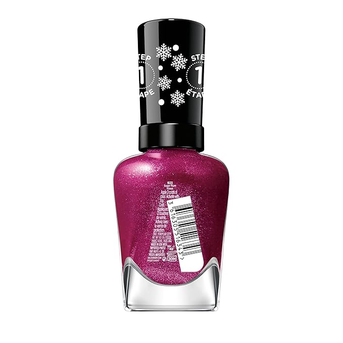 Sally Hansen Miracle Gel, Sugar Plum Kisses, Long Lasting, Gel-Like Formula, No UV Lamp Needed, Opaque, Shimmery Pink Nail Polish