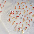 Goldfish Nail Stickers for Nail Art 5D Embossed Koi Fish Nail Art Stickers Koi Nail Decals Chinese Style Summer Nail Supplies Design for Women Girls DIY Nail Art Decorations