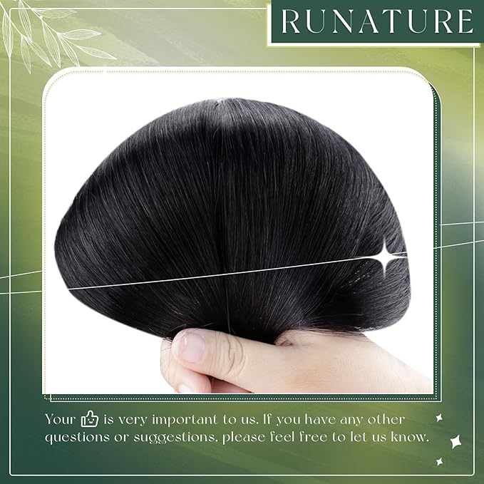 RUNATURE Nano Hair Extensions Human Hair 24 Inch Jet Black Nano Ring Hair Extensions Brazilian Straight Nano Bead Hair Extension Human Hair Invisible Long 50g 50s