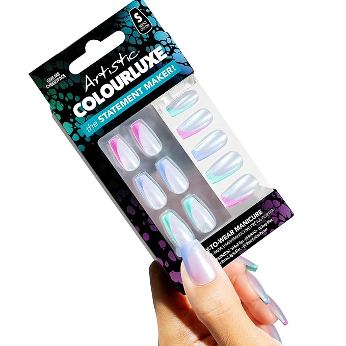 Artistic Colourluxe Press-On Tips - Kit Colourluxe Press-On Tips - Kits Nails - 30 Nails (Give Me Cyberspace, Kit)