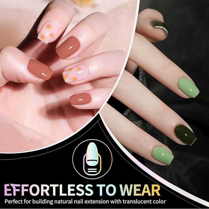 Extra Short Coffin Nail Tips - 12 Sizes 240Pcs Soft Gel Pre-Shaped Nails, Half Matte Full Cover False Nail Tips for Nail Extension, Manicure, Home DIY, Salon, Acrylic Gelly Nails
