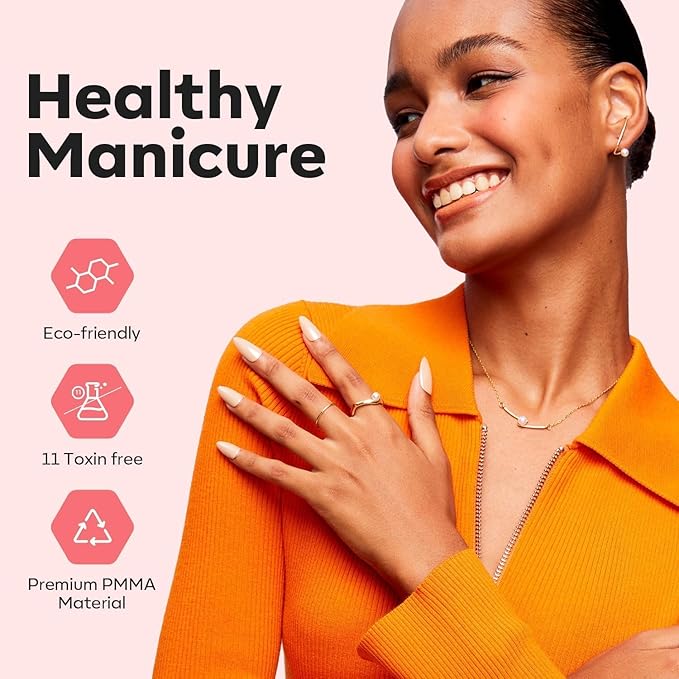 modelones X Nail Gel Kit Almond, Upgraded 15Sizes Fake Nails 510Pcs, 9-in-One Glue Prep Dehydrator & Portable Mini U V Light Acrylic Clipper, Extra Short Almond Press on Tips Extension Kit