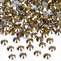 2880PCS Art Nail Rhinestones Non Hotfix Glue Fix Round Crystals Glass Flatback for DIY Jewelry Making with one Picking Pen (ss5 2880pcs, Aurum)