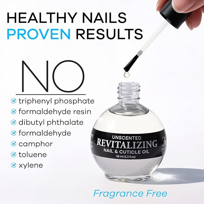 Ellie Chase Moisturizing Cuticle & Nail Care Oil 2.3 Fl Oz Unscented - Infused with Jojoba Oil, Aloe, Vitamin E – Nail & Cuticle Hydration, Repair, Moisturizer, Strengthener, Growth
