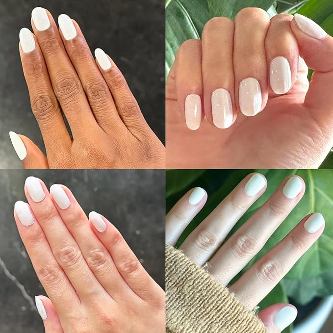 Olive & June Gel Polish | Valentine's Day | UV LED Nail Lamp Needed | Long Lasting Formula | Up to 21 Days of Wear | Damage-Free Removal | Salon-Quality Manicure, Pedicure | HD | Crisp White