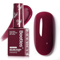 Beetles Burgundy Red Gel Polish – Classic Deep Wine Red Soak Off UV LED Burgundy Gel Nail Polish with Same-Color Bottle, Long Lasting for Salon & Home Manicure