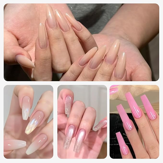 Sandwich Dual Nail Forms for Builder Gel, 180PCS Nail Forms with Brush Pen File Polygel Extension Tools Kit Top & Bottom Dual Form System Guide Lines Tips Professional Manicure Supply (Coffin)