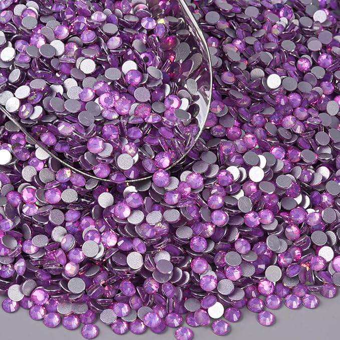 Blinginbox Rhinestones for Crafting,Flatback Rhinestones Glass Gems Stones Round Gemstones Non-Hotfix Crystal for Crafts Nail Decoration,Lavender Crystal(4.6-4.8mm) SS20/1440pcs