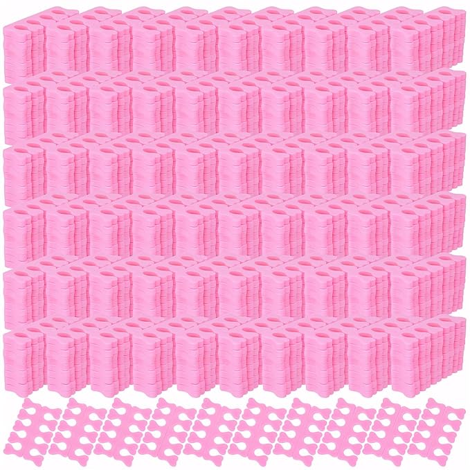 500 Pcs (250 Pairs) Toe Separators Pedicure Tool Kit Soft Toe Spacers for Pedicures Spreaders Finger Dividers for Women Men Feet Nail Toenails Art Painting Polish Spa