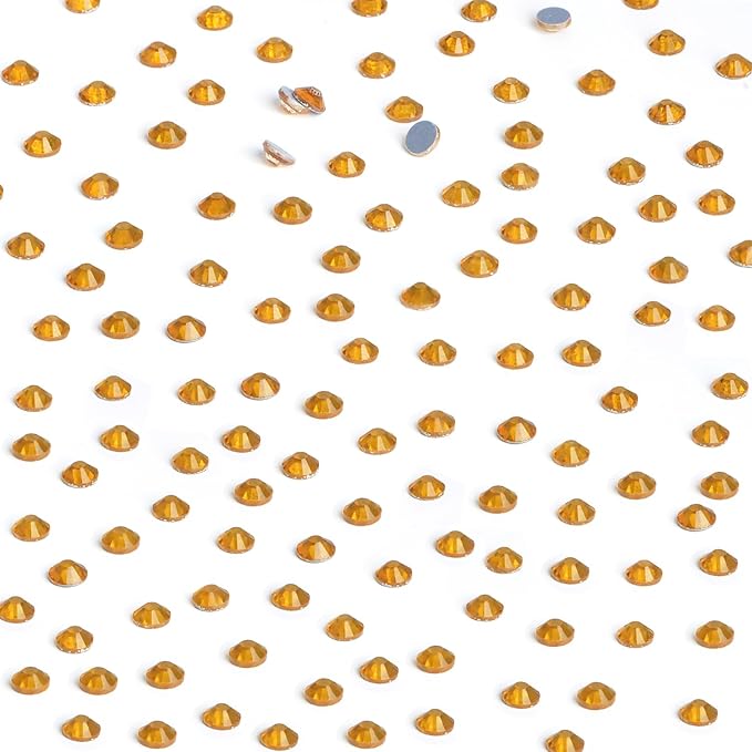 NCB 2880pcs Hotfix Rhinestones, Flatback Crystal Rhinestones for Crafts Clothes DIY Decoration (Topaz, SS12 3mm)