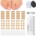 Ingrown Toenail Corrector Kit with Flexible Correction Strips & Tape – Professional Home Pedicure Tool Set for Painless Ingrown Nail Treatment, Toenail Brace & At-Home Care