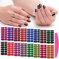 SILPECWEE Nail Polish Strips, 16 Sheets Dark Nail Polish Stickers Full Nail Wraps Self Adhesive Nail Stickers Gel Nail Strips Fingernail Nail Art Sticker Nails for Women with Nail File
