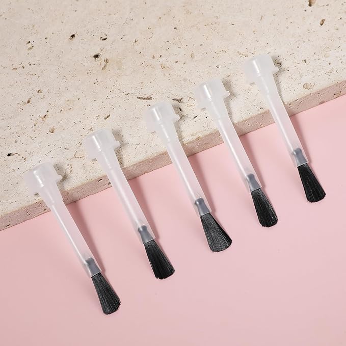25pcs Disposable Dip Replacement Brush, Dipping Powder Liquid Nail Art Brush Set Fine Soft Bristles Nail Polish Brush Kit with Handle for Home DIY Salon