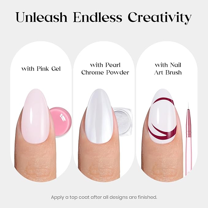 Beetles Natural Milky White Nail Tips | 150PCS, 15 Sizes Short Square Nail Tips | Pre-Colored Full Cover Soft Nail Gel Fake Nails | Salon-Gel Look for DIY Manicure