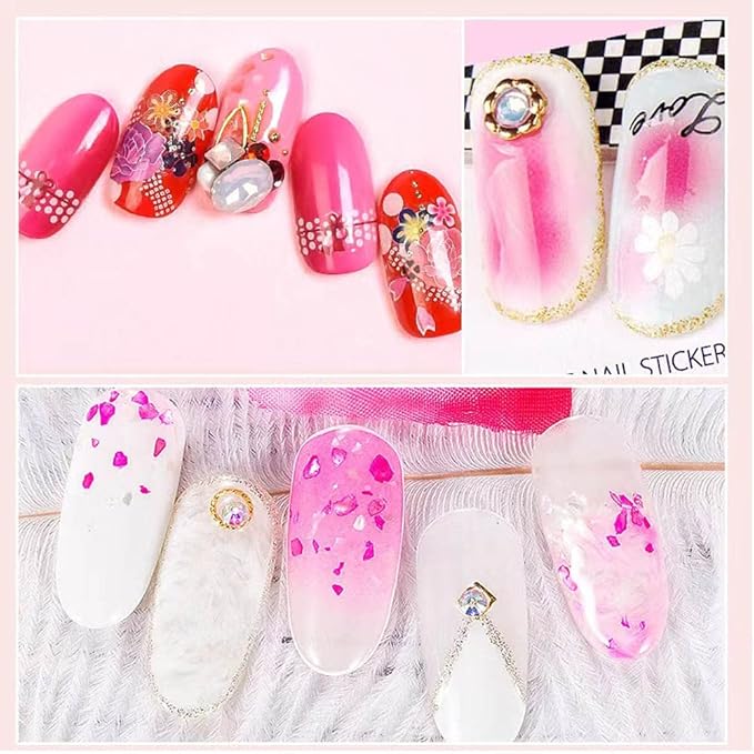 Nail Gradient Sponge Pen, ForSewian Double Head Nail Painting Brush with 20 Pieces Replacement Head for Nail Art Design