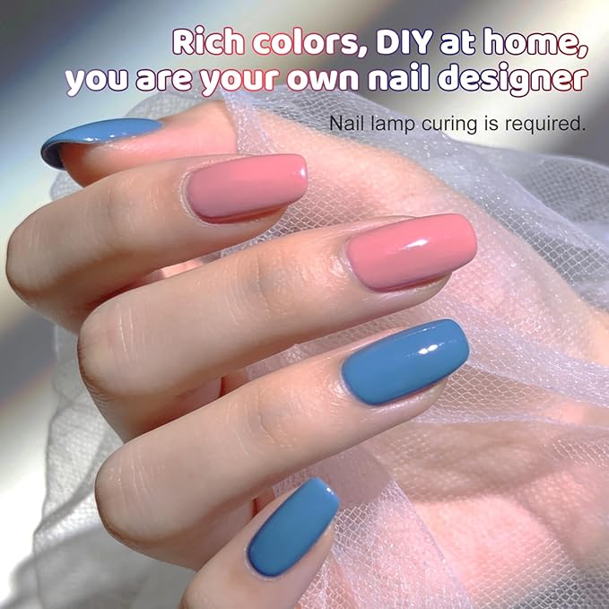 JODSONE 32 Colors Gel Nail Polish Kit with U V Light Base Coat Matte Glitter Top Coat Soak Off Manicure Tools Manicure Salon DIY at Home