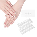 DANNI & TONI Semi Cured Gel Nail Strips Classic French (Lily Grace) Shiny French Tip Gel Nail Wraps UV Led Nails 28 Stickers