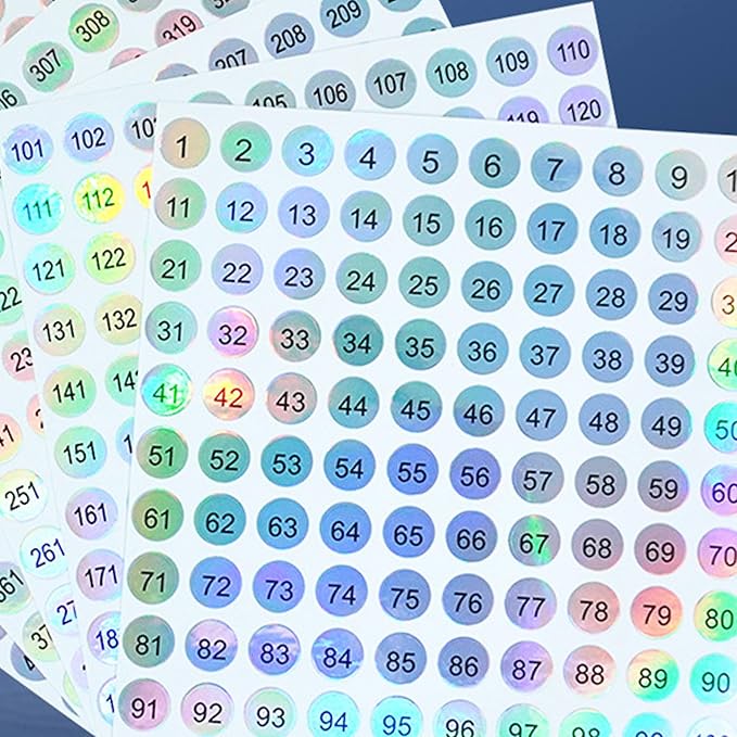 4000PCS 40 Sheets Small Number Stickers(Number 1-400), Self-Adhesive Sticker Numbers for Organizing Nail Polish, Nail Polish Stickers Nail Sample Swatches Sticks, Lipstick