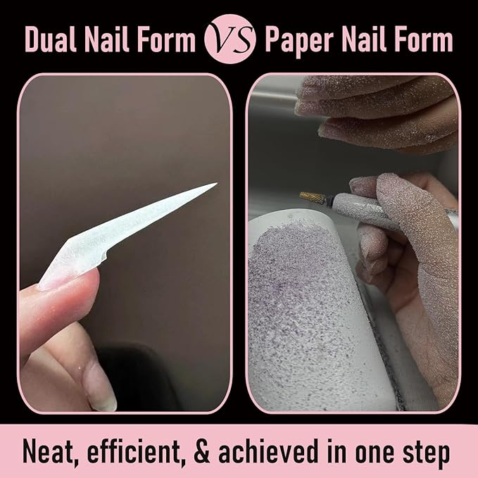 Mecha Dragon Claw Dual Nail Forms, Extra Long Stiletto Cat Claw Nail Mold for Acrylic Builder Gel Extension, Anti-Spill Back Design, Reusable Sculpting Forms for Salon Creative Nail Art