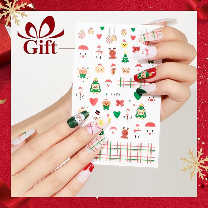 MIZHSE Gel Nail Polish 6 Colors, Classic Red Green Glitter Gold Silver Gel Polish, Long Lasting Soak Off Nail Art Manicure Home New Year Gift for Ladies