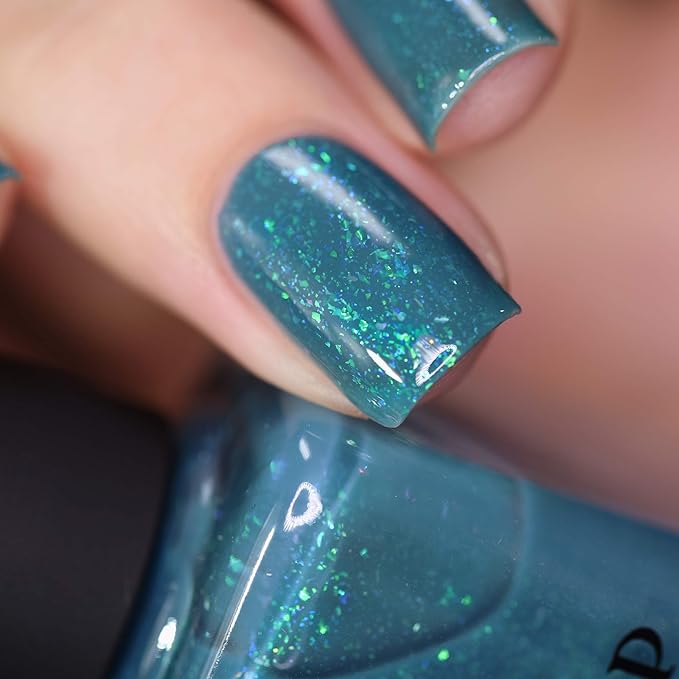 ILNP The Message - Celadon Blue Jelly Shimmer Nail Polish