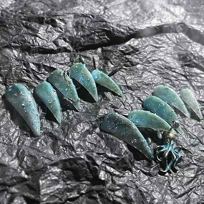 Unique Design Handmade Nails with Dragon Claw Shapes Victorian Gothic Fusion Premium for Easy Application Size S