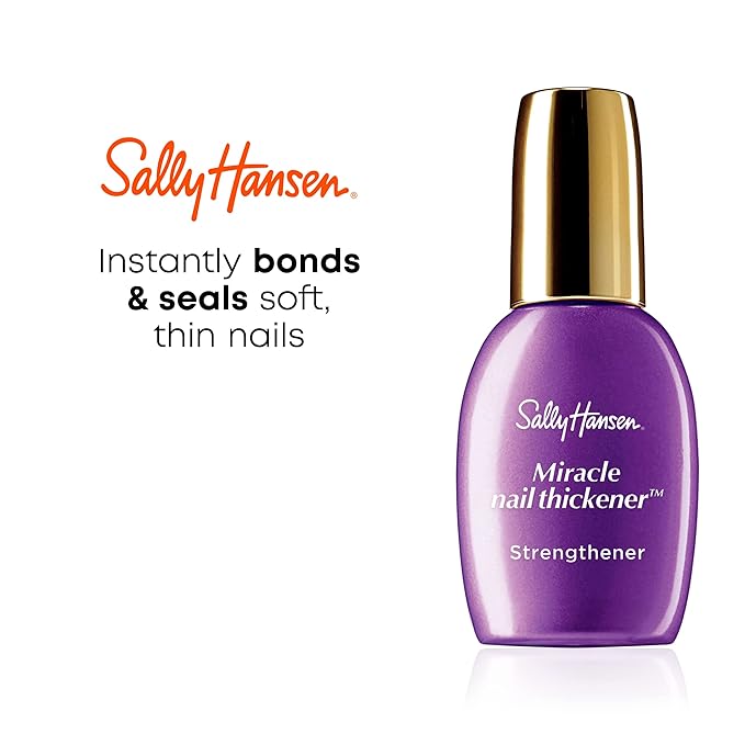 Sally Hansen Nail Treatment Miracle Nail Thickener™ | Strengthens & Protects Soft, Thin Nails | Infused with Calcium & Ceramic Gel Formula