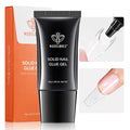 modelones 30g Solid Gel Nail Glue, Glue Gel on Nails for Clear Tips Super Strong Adhesive for Acrylic Extensions Press On Fake Tips U V Curing Needed Professional Adhesive