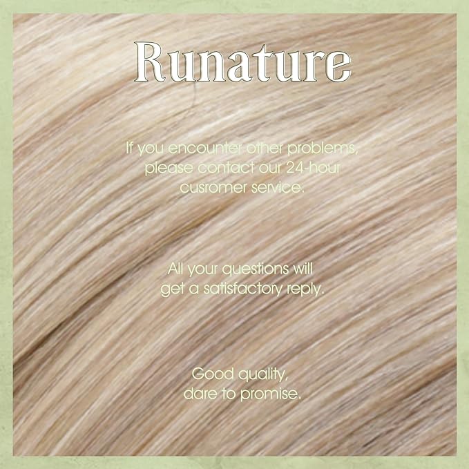 RUNATURE Microlink Hair Extensions Human Hair, 12 Inch Blonde Micro Bead Hair Extensions Real Human Hair, Invisible Cold Fusion Pre Bonded Human Hair, Long Lasting, 40g 50s #18P613