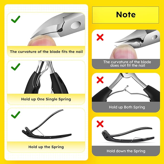 Nail Clippers for Seniors, Heavy Duty Ingrown Toenail Clippers with Long Handle，Angled Head Large Toe Nail Clippers and Slanted Nail Cutter for Thick Nail for Men Women Pregnant Elderly 6Pcs