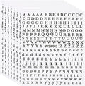 PATIKIL Letter Nail Stickers, 8 Sheet 3D Self-Adhesive English Letter Nail Decals Small Alphabet Art Sticker Metallic Fluorescence Design Manicure for Women DIY Decor, Black