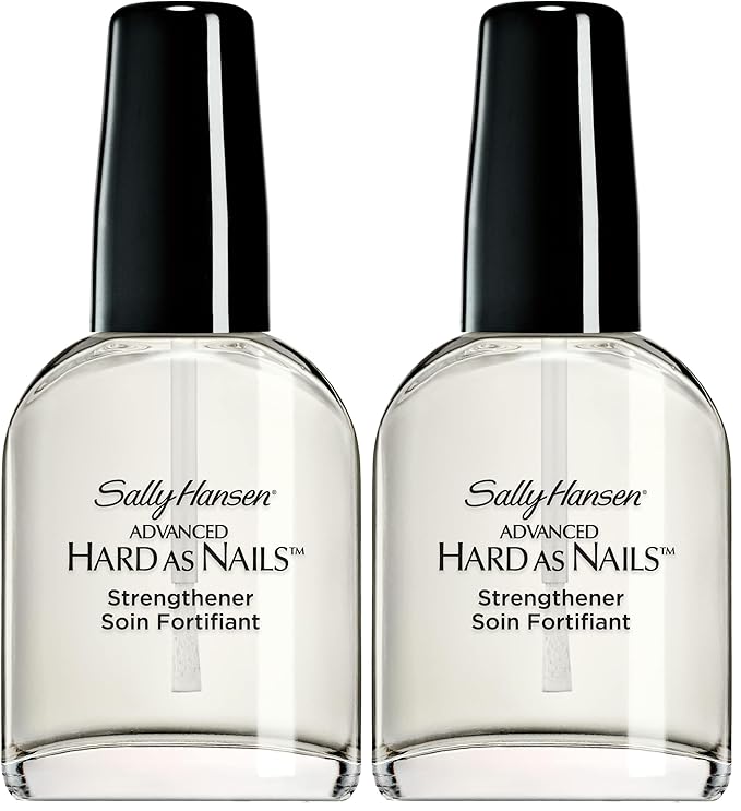 Sally Hansen Advanced Hard as Nails Nail Polish, Clear, 0.45 Fluid Ounce | Pack of 2
