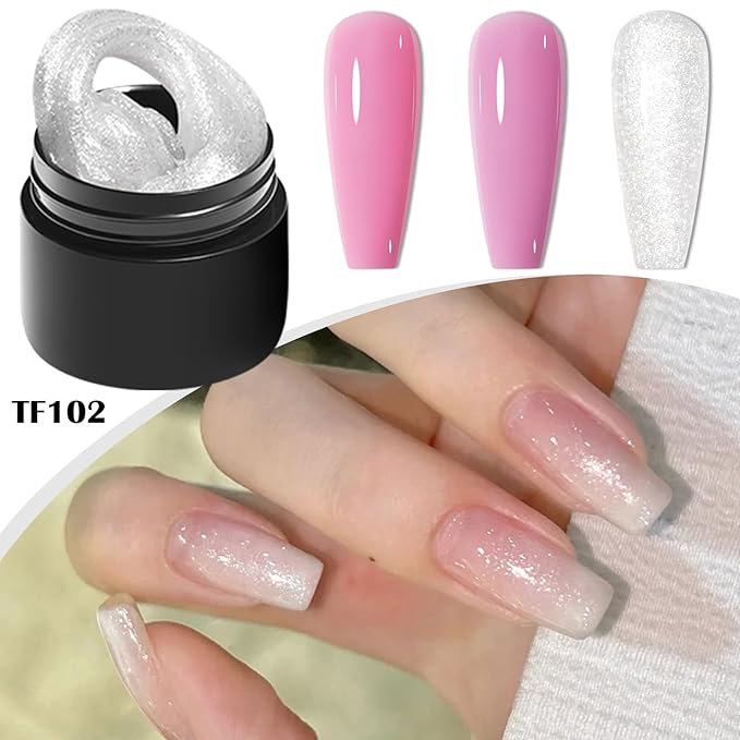 MEET ACROSS 3D Gel Nail Art Kit, Hard Sculpting Gel for Nail Art Extensions & Molding Non-Sticky for Nails Salon or Home DIY Manicure Cured Needed