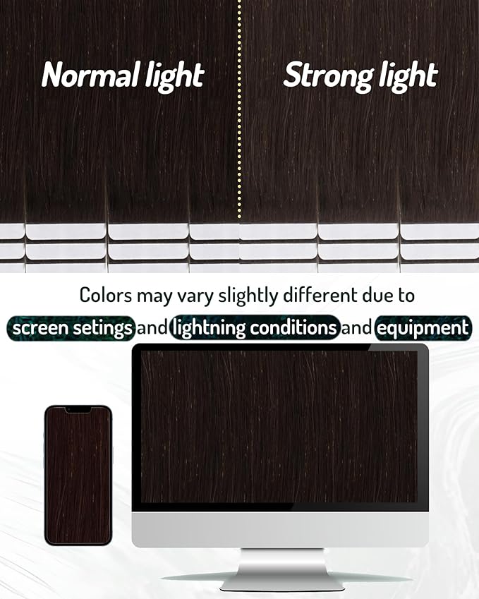 RUNATURE Brown Tape in Hair Extensions Real Human Hair 30 Inch Long Tape in Extensions Straight Remy Hair Double Sided Tape ins Hair Extensions Human Hair Invisible Glue in Hair Extension 50g 20pc