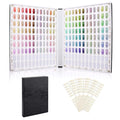 Segbeauty 216 Nail Colors Display Book, Nail Gel Polish Organizer Display Chart with 240 False Nails Tips, Professional Salon Fingernail Art Booklet Color Swatches Stick Tip Supplies Samples Black
