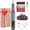 Electric Nail Drill Kit, Electric Nail File Cordless Nail Drill Machine for Acrylic Gel Dip Powder Nails, Professional Portable Manicure Pedicure Rechargeable Lightweight for Home Salon Use