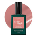Manucurist Green Flash LED Old Rose - Powder Pink Gel Nail Polish - Vegan, 12-Free, Plant-Based - Strengthens and Protects the Nail - Gel Polish - Made in France - 0.5 fl oz