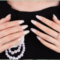 DANNI & TONI Semi Cured Gel Nail Strips Pearl White (Pearl Velocity) Mirror Gel Nail Wraps 28 Stickers