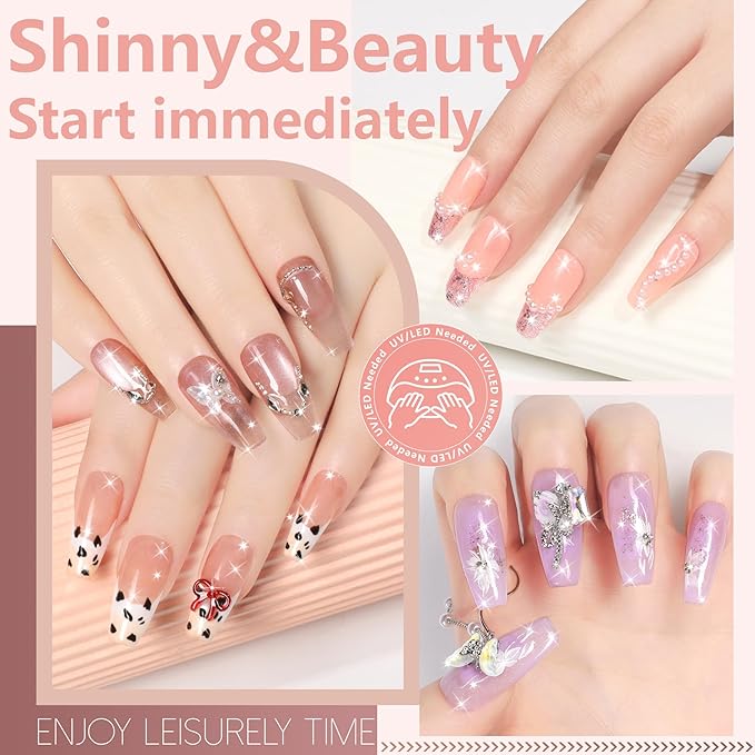 ABAC Solid Gel Nail Polish,Ombre Gel Nail Polish,Pat Paint Nail Gel,Spring&Summer Hema-free 24 Colors Soak Off Gel Polish Kit with Double-Ended Nail Art Brush for Salon and Nail Art DIY at Home
