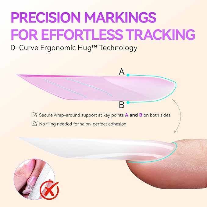 288pcs Nail Dual Forms for Buildergel: Gelike EC 12 Unique Styles & Sizes for Professional Salon-Quality Manicures at Home
