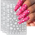 TailaiMei Valentine'd Day Nail Stickers, Self-Adhesive Heart Love Nail Art Decals for DIY Nail Decorations. (No 4 Sheets)