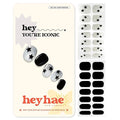 Heyhae Semi Cured Gel Nail Strips | No LED Lamp Needed | Spring, Marble, Pink | Easy Apply & Remove, Salon Quality | Includes 28 Strips, 1 Prep Pads, Nail File & Wooden Stick - Hey, You're Iconic