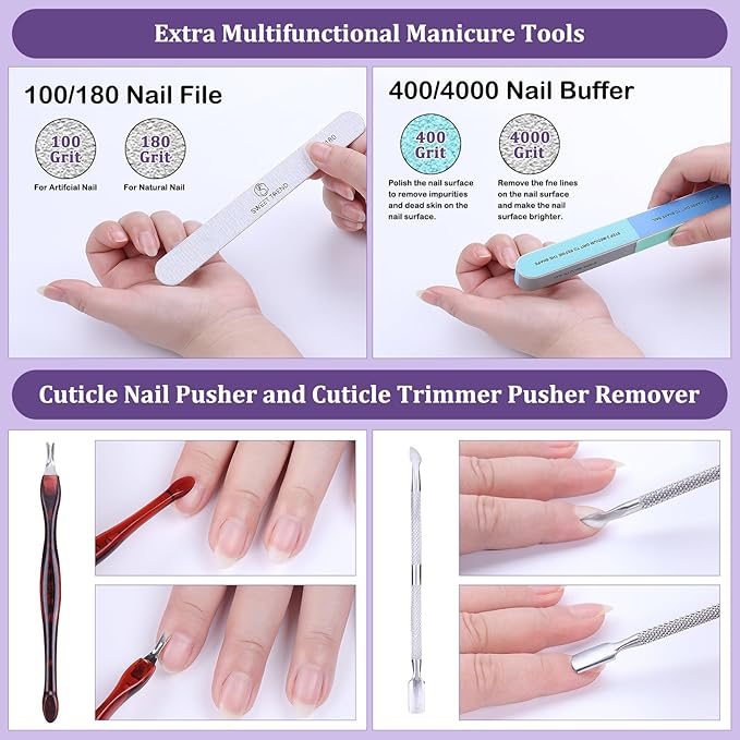 Fake Nail Tips White Clear: Sweet Trend No C Curve Tapered Square Nail Tips for Acrylic Nails - 480Pcs 12 Sizes Extra Long Straight Nail Extension Kit - with Glue Remover & Glue Acrylic Clippers Set
