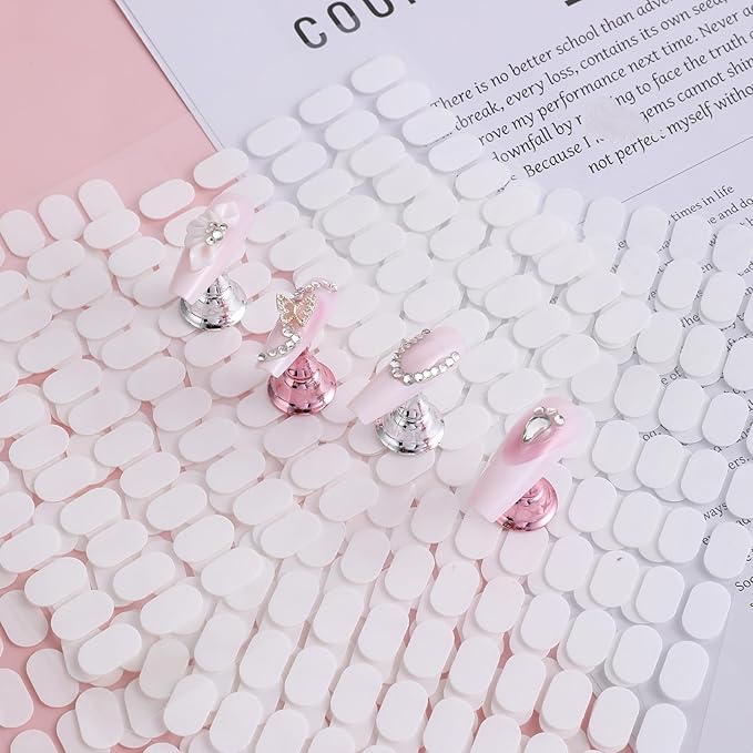 800 Pcs False Tip Double Sided Adhesive Tapes, Nail Adhesive Tabs for Press on Nails Pre-Cut Nail Display Strips for Nail Art Holder Nail Art Display Tapes for Manicure